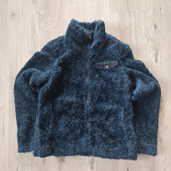 Pendleton | navy blue cozy teddy bear zip-up jacket | WMS S - Picture 1 of 9